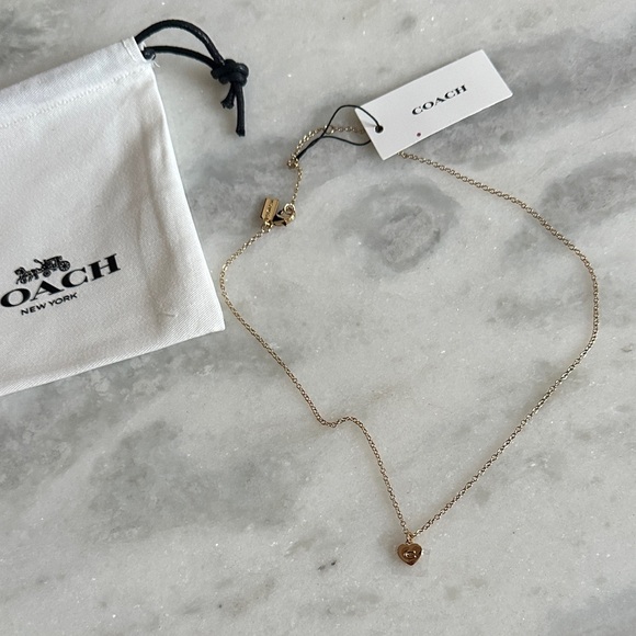 Coach Jewelry - Coach Gold-Tone Heart Necklace